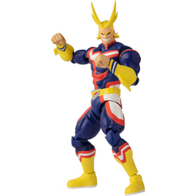 ANIME HEROES All Might action figure front view highlights premium detail for display shelves.