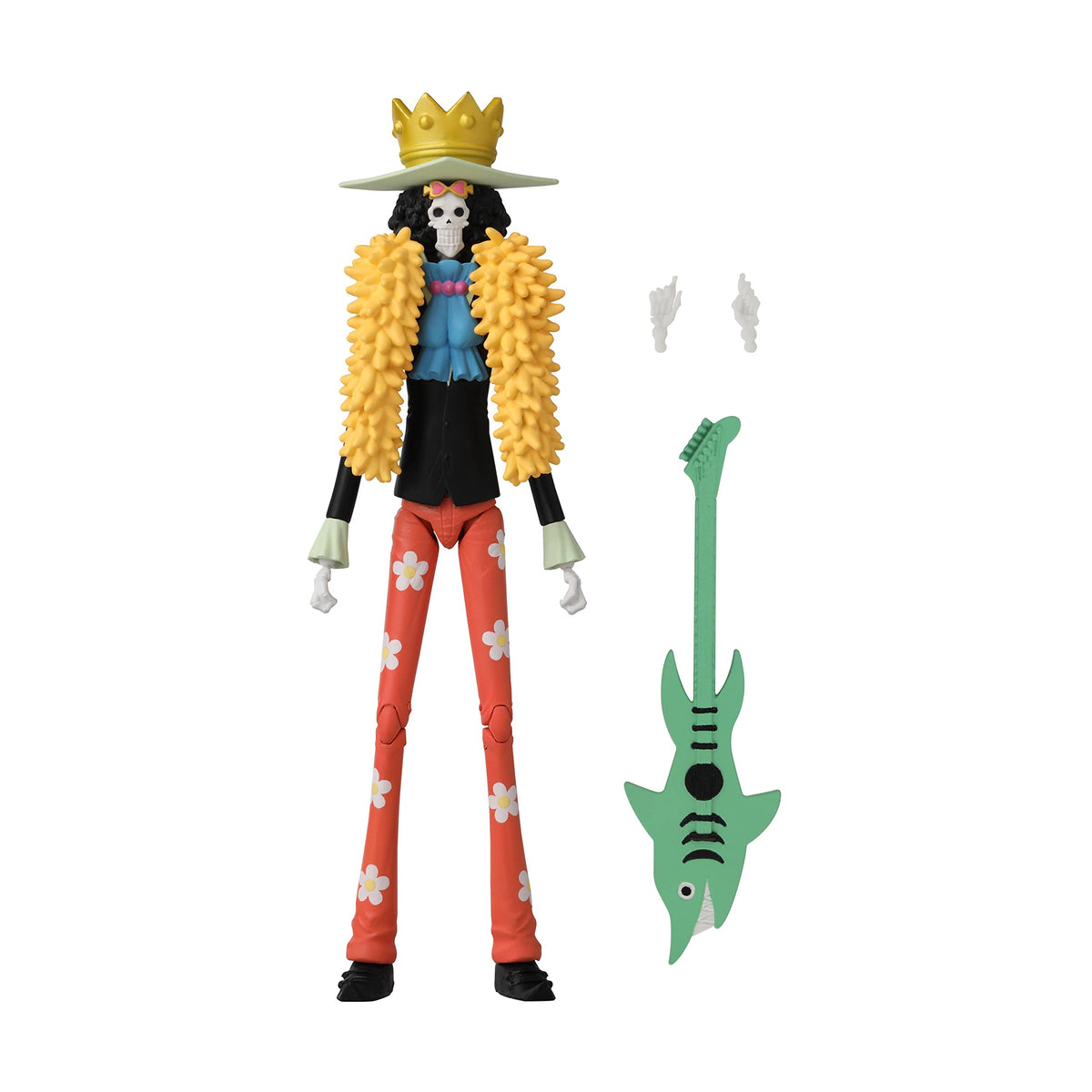 Anime Heroes Brook detailed sculpt capturing likeness for shelf display.