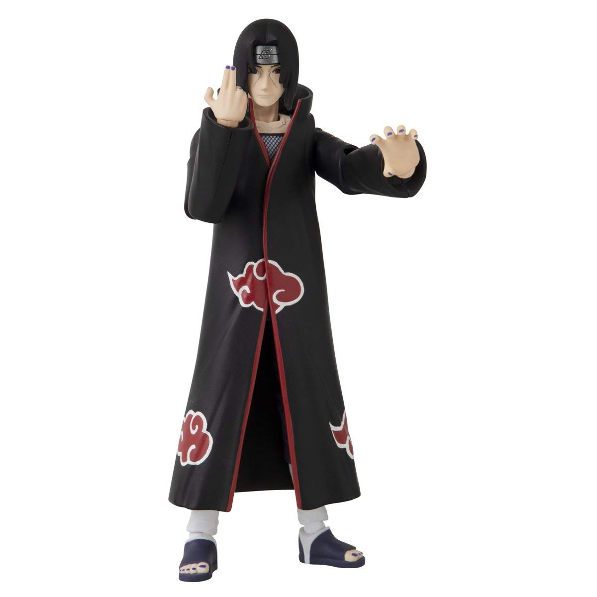 ANIME HEROES Itachi Uchiha figure with detailed deco capturing stern presence.