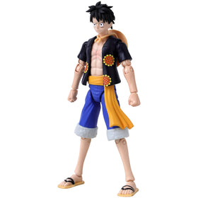 ANIME HEROES Luffy figure offers interchangeable hands for flexible posing.