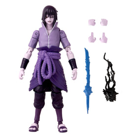 ANIME HEROES Sasuke figure in attack pose offers dynamic posing options.