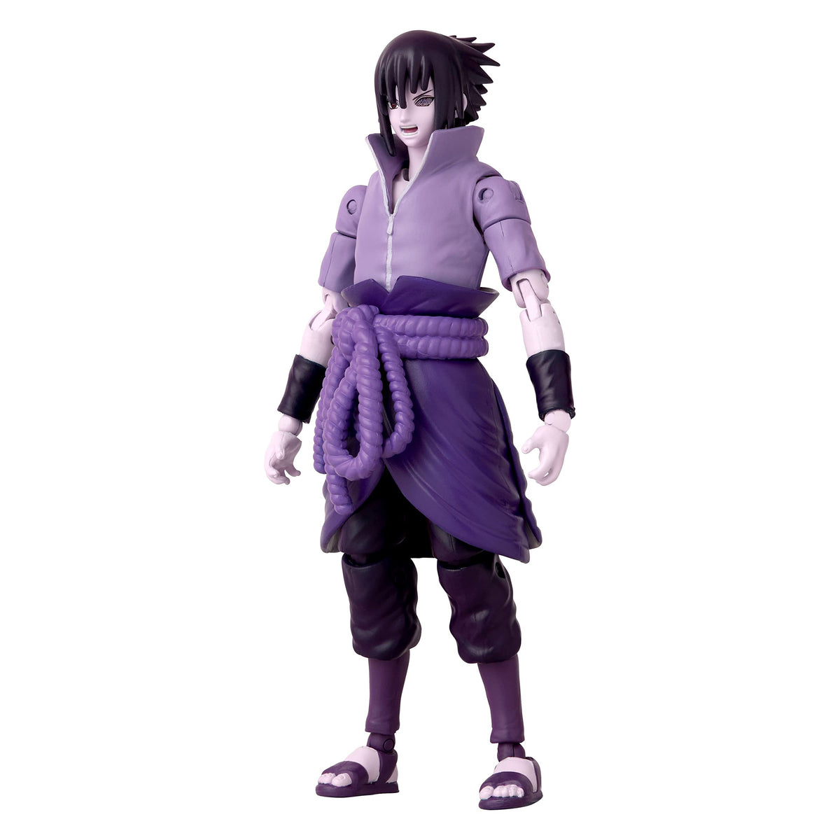 ANIME HEROES Sasuke includes two switchable hands and accessories for customization.