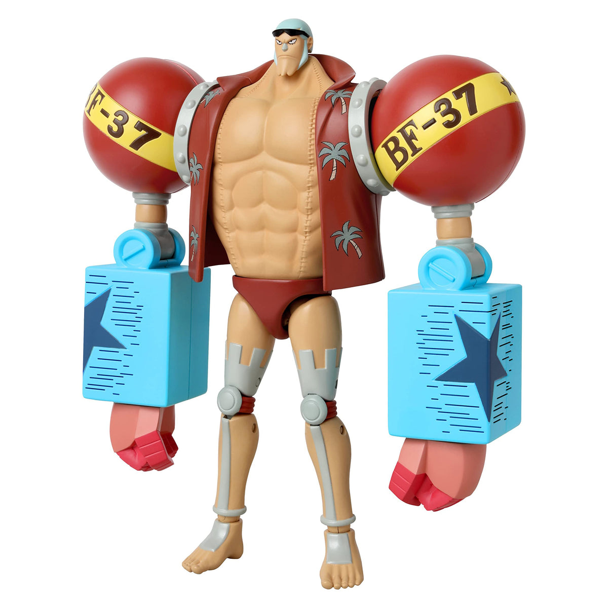 ANIME HEROES One Piece Franky action figure closeup showing detailed sculpt and paint