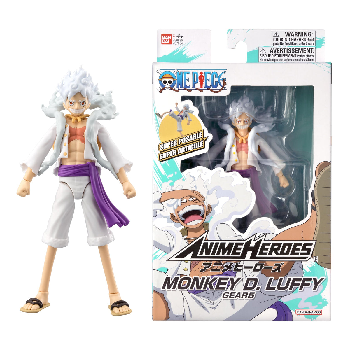 ANIME HEROES Luffy Gear 5 display-ready figure on shelf