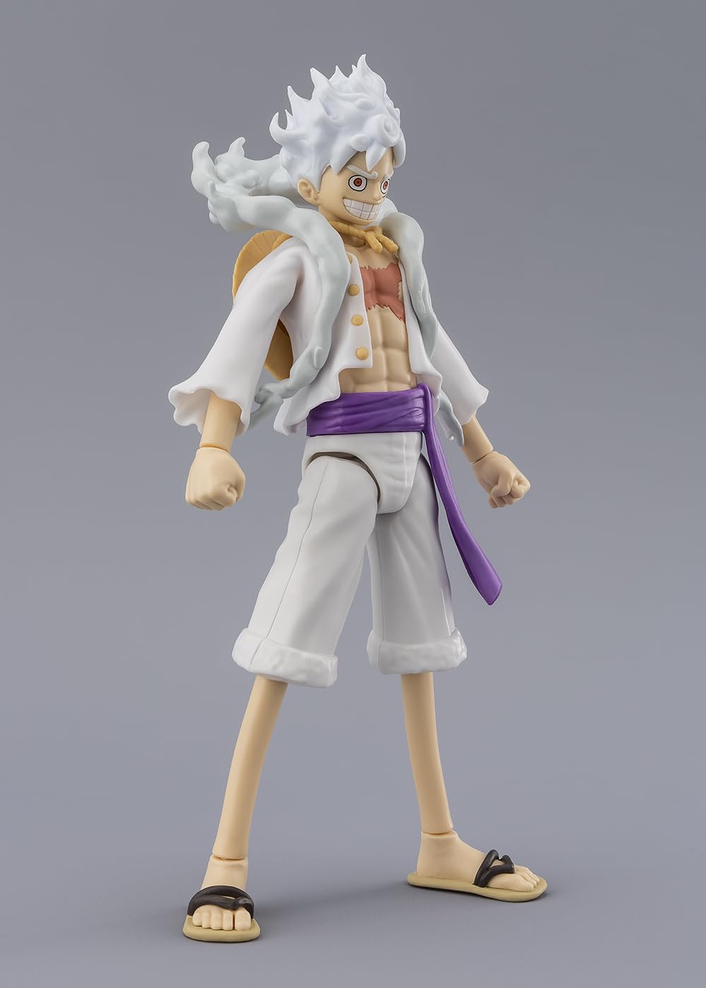 ANIME HEROES Luffy Gear 5 side view showing articulation for poses