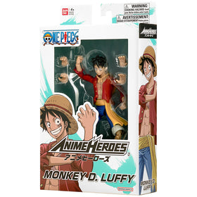 ANIME HEROES Luffy Renewal close-up reveals texture and facial features for authentic display.