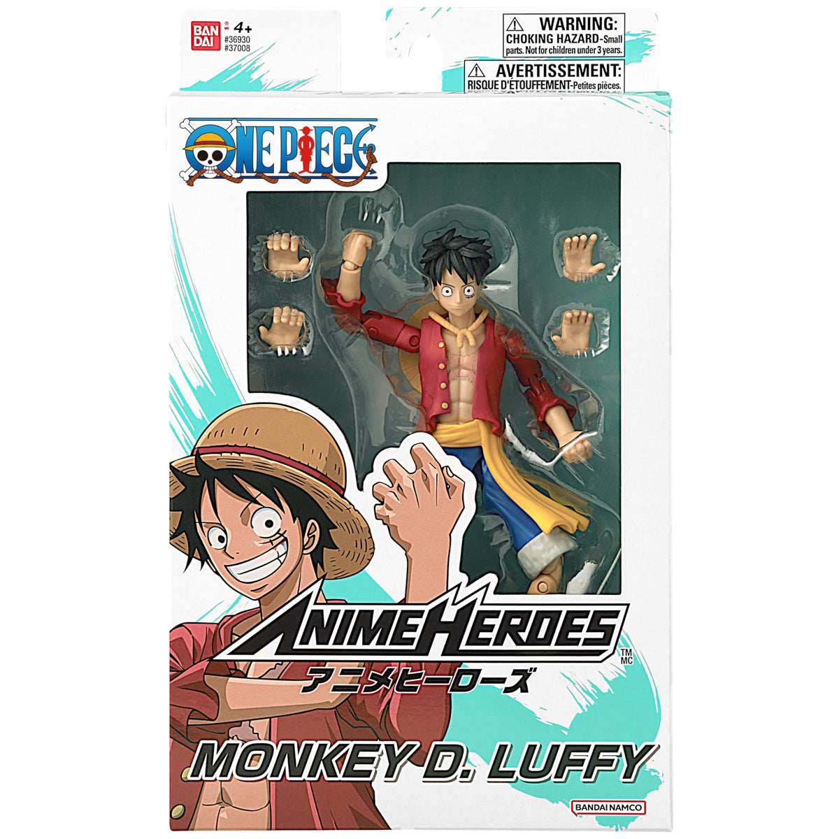ANIME HEROES Luffy Renewal detailed sculpt highlighted for accurate show likeness.