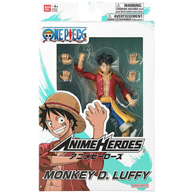 ANIME HEROES Luffy Renewal detailed sculpt highlighted for accurate show likeness.