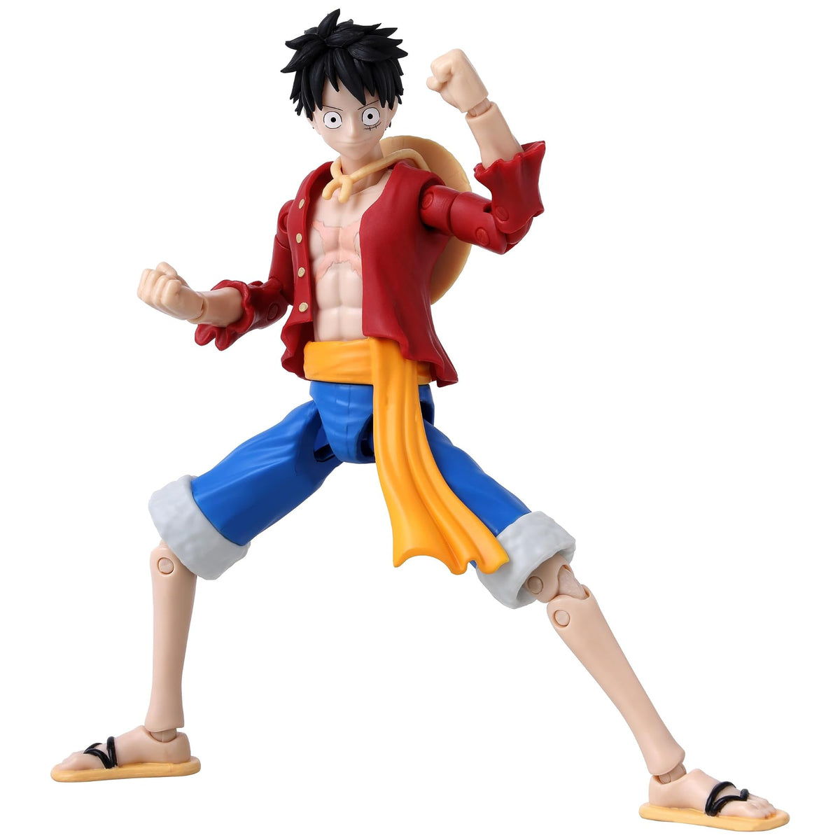 ANIME HEROES One Piece Luffy Renewal front view highlighting detailed sculpt for display.