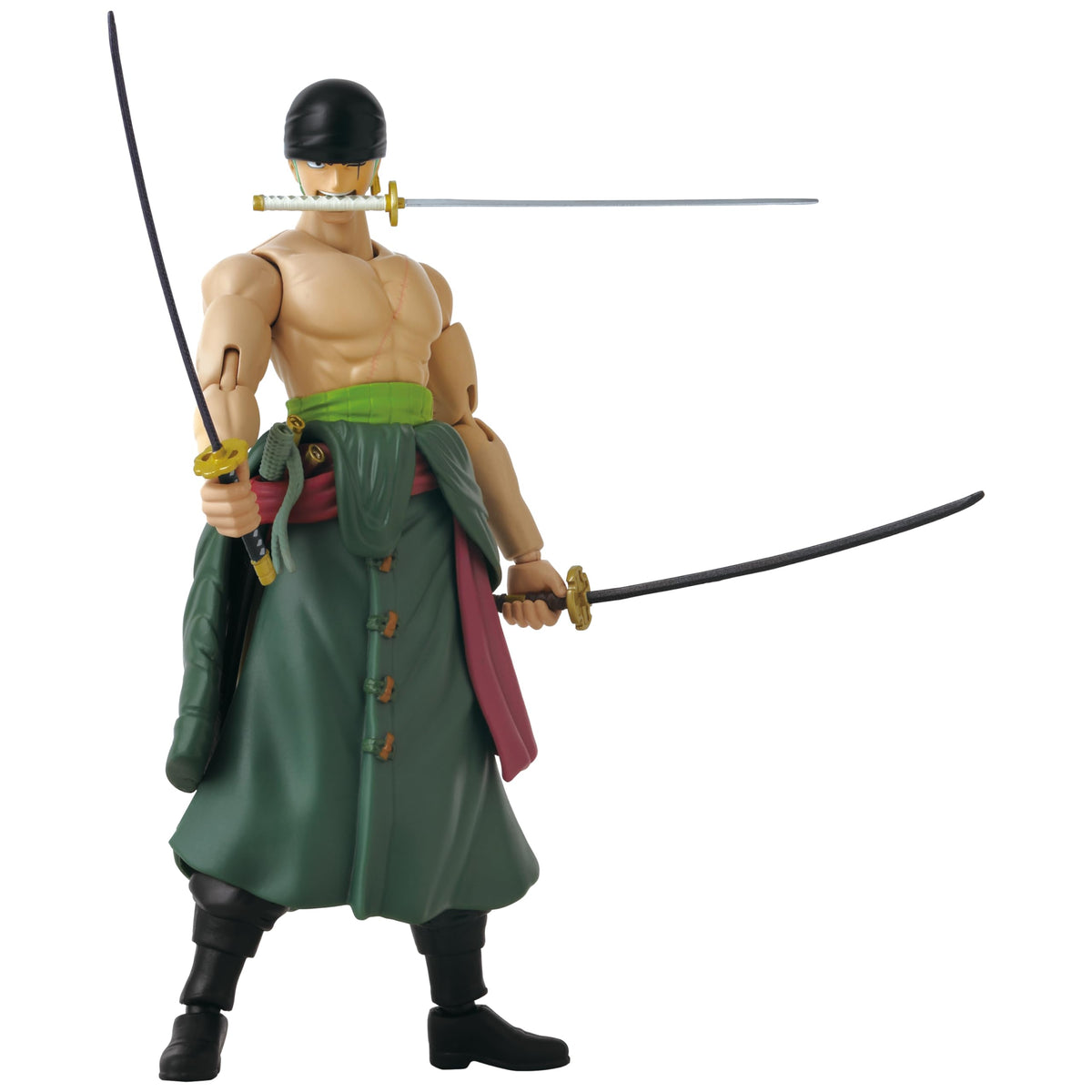 ANIME HEROES Zoro in action pose with three swords ready for play.