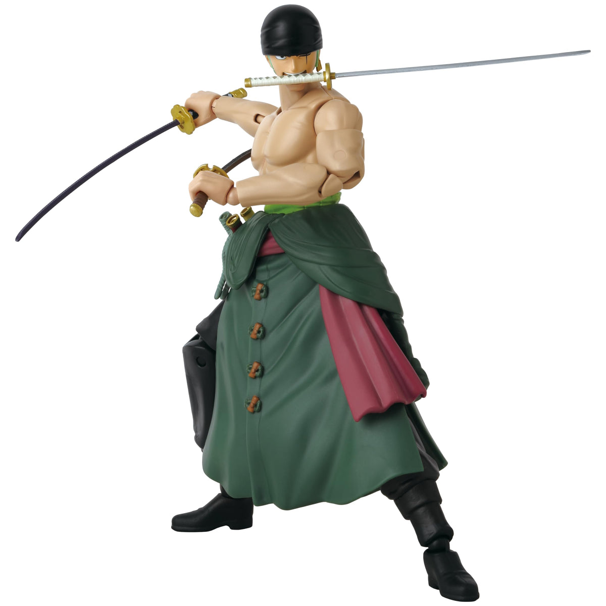 ANIME HEROES Zoro close-up shows detailed costume and blade finishes.