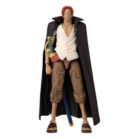 ANIME HEROES Shanks figure articulation pose highlights dynamic action options for fans.