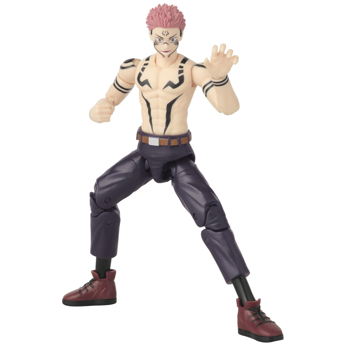 ANIME HEROES Ryomen Sukuna Uniform Ver figure back view perfect for shelf setups.