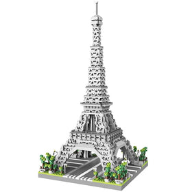 Aningde Eiffel Tower 2600-piece micro blocks detailing a refined display piece