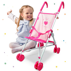ANIVIA baby doll stroller with heart design for imaginative play