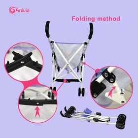 ANIVIA doll cradle and baby bed setup for pretend play scenarios.