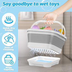 Anivia foldable bath toy storage folded model saves space when not in use.