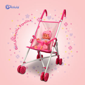 ANIVIA foldable doll stroller for easy storage after playtime