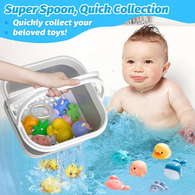 Anivia multi-purpose organiser basket for toys, shampoo, and bath essentials.