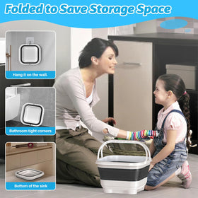Anivia multi-purpose organizer basket holds toys, shampoo, and soap.