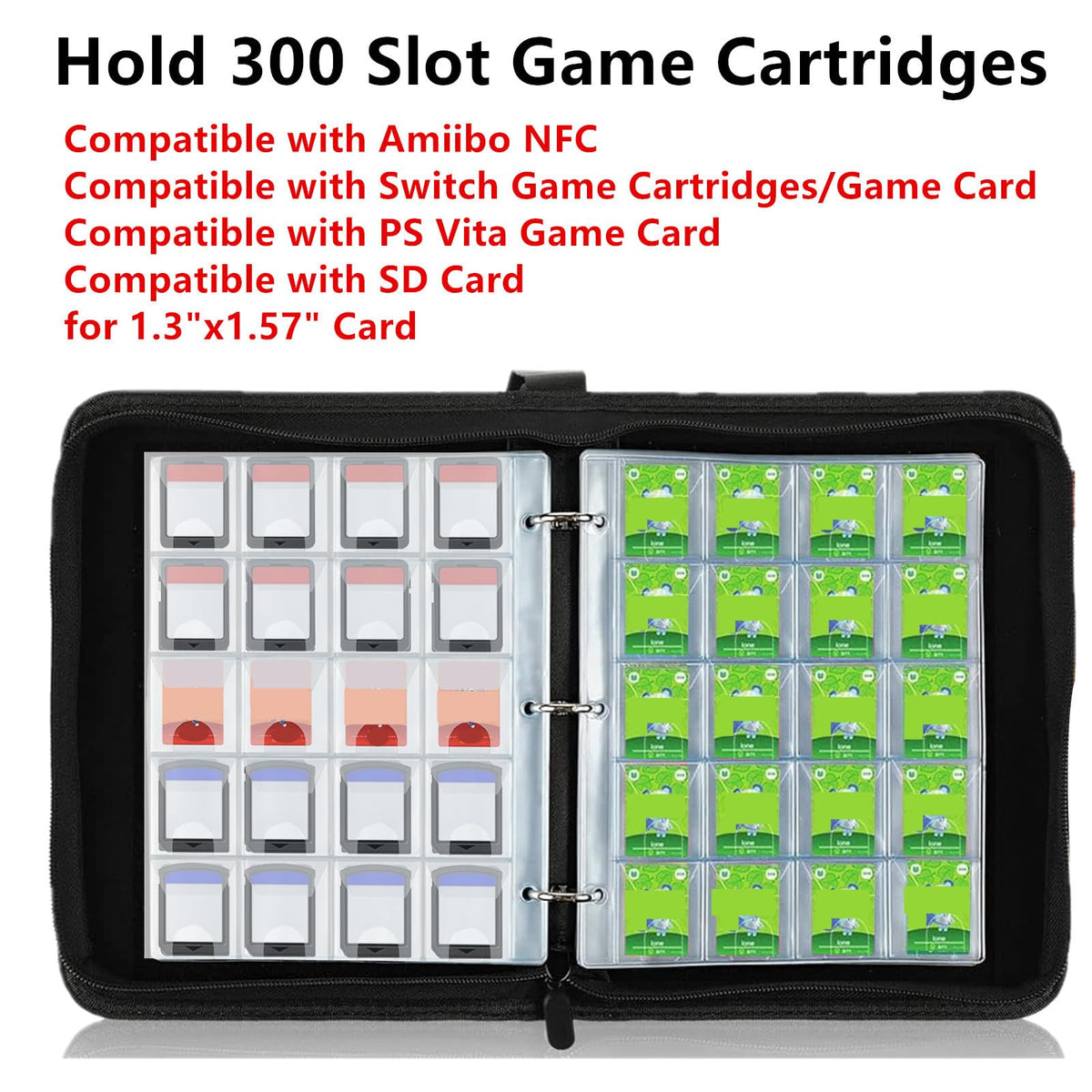 ANIXITECH 300-slots binder travel-ready compact design for on-the-go storage.