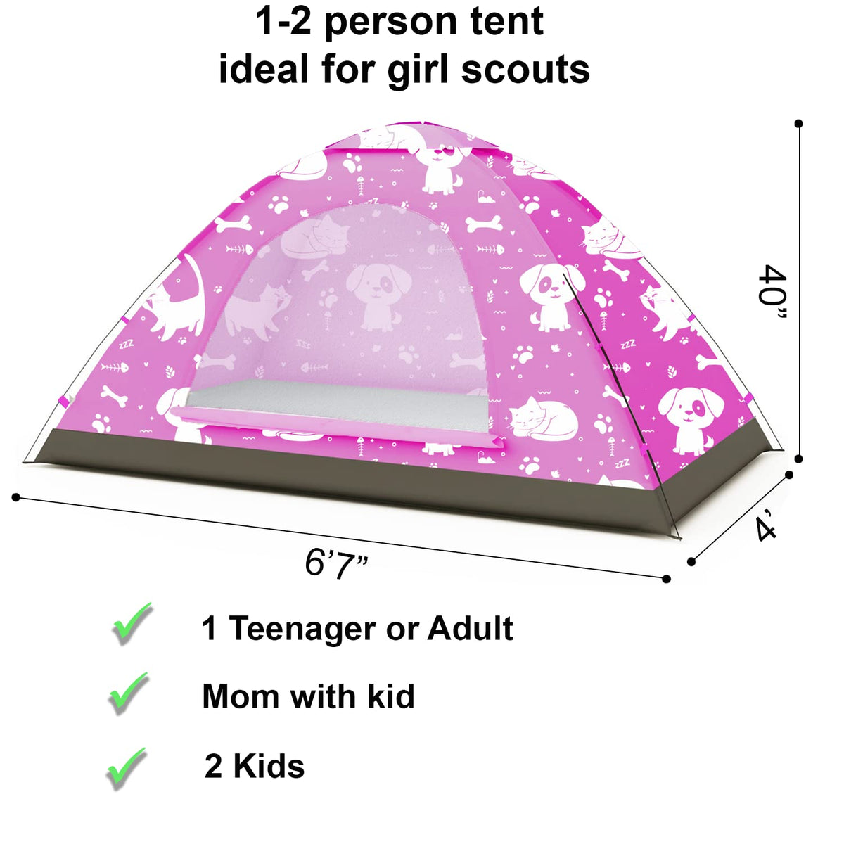 ANJ Outdoors KidzAdventure compact tent with quick 5-minute setup for kids on the go