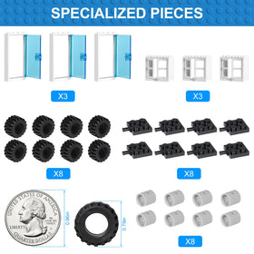 Anksono big wheels and axles pack enables moving creations