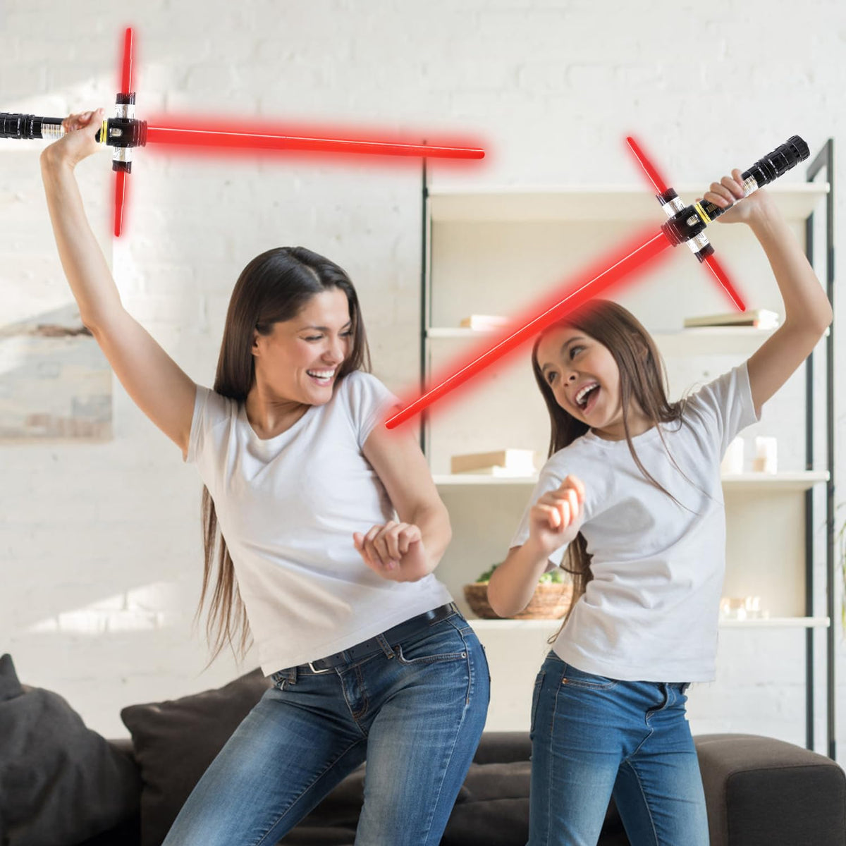 ANNDOFY expandable double-blade saber for epic battles with friends