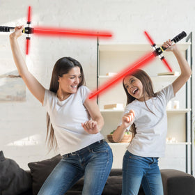 ANNDOFY expandable double-blade saber for epic battles with friends