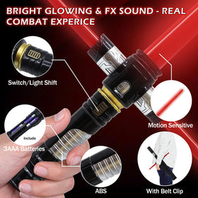 ANNDOFY red LED saber with FX sound enhances action-packed play