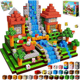 Annexfun 200pcs magnetic blocks set for colorful STEM play and construction.