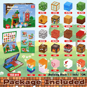 Annexfun 21 colors magnetic cubes showcase vibrant variety for imaginative constructions.