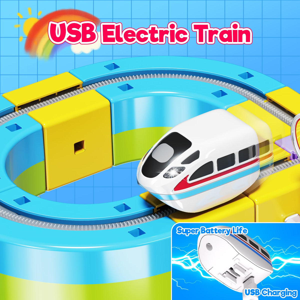 Annexfun 2-pack train cars, side view, built for smooth on-track performance