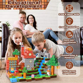 Annexfun Grassland Magnetic Blocks windmill adds dynamic structure for interactive setups.