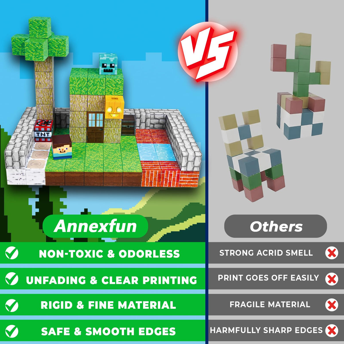 Annexfun Magnetic Blocks 150pcs kids building set fosters hands-on construction and collaboration.