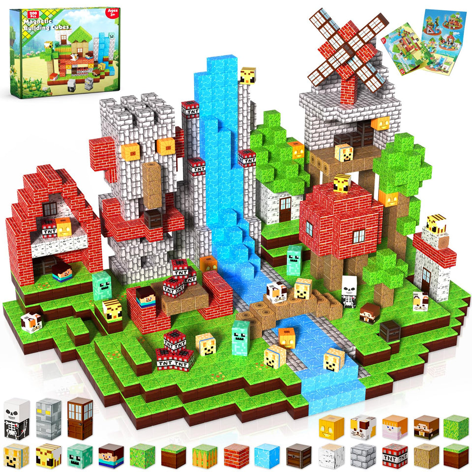 Annexfun magnetic blocks colorful cubes for open-ended play and creativity