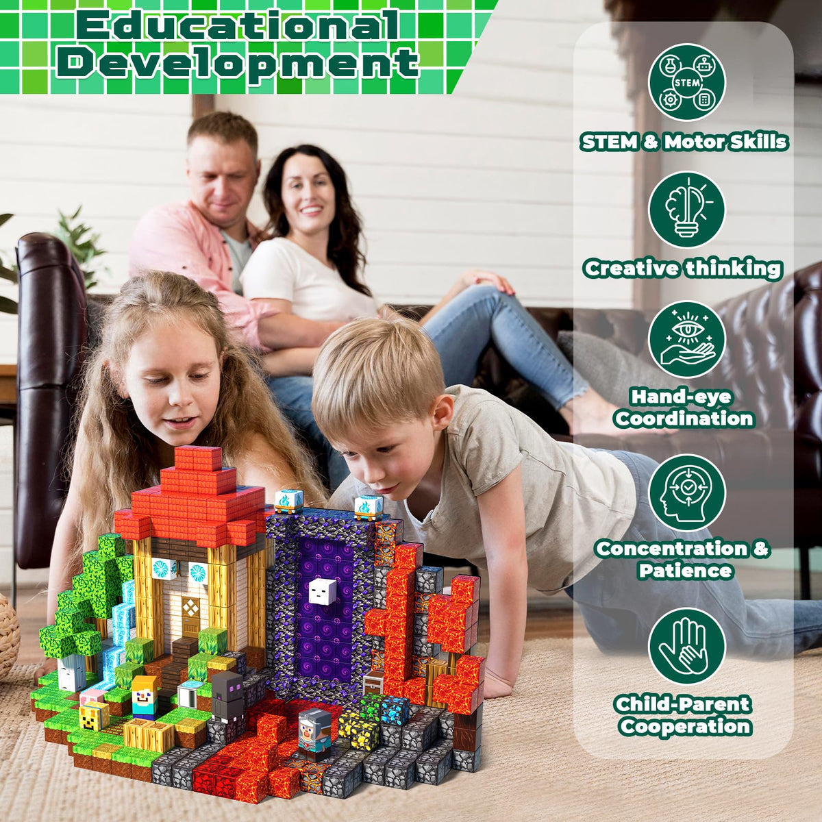 Annexfun Magnetic Blocks classroom set for group activities and learning