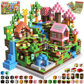 Annexfun magnetic blocks forest road scene promotes imaginative building and focus.