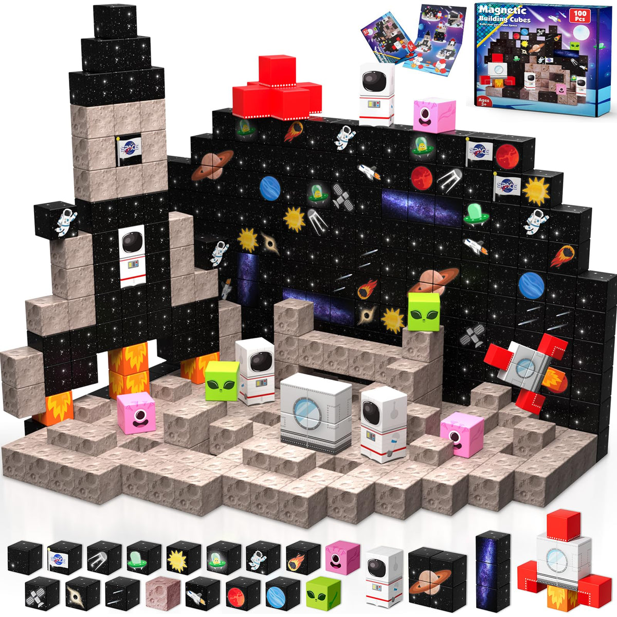 Annexfun Magnetic Blocks Space Rocket Cubes illustrate creative construction and learning