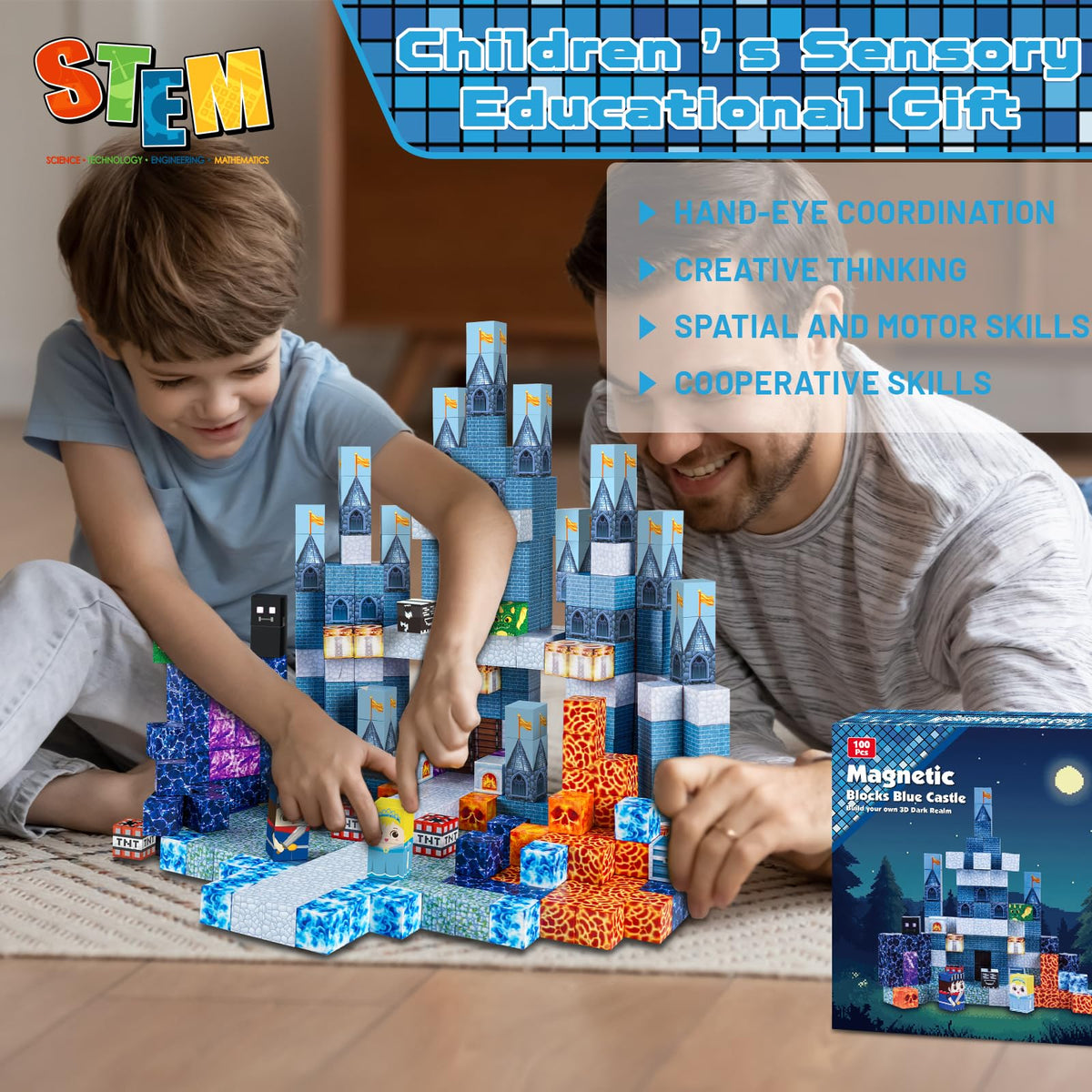 Annexfun magnetic blocks portable take-along learning adventures.