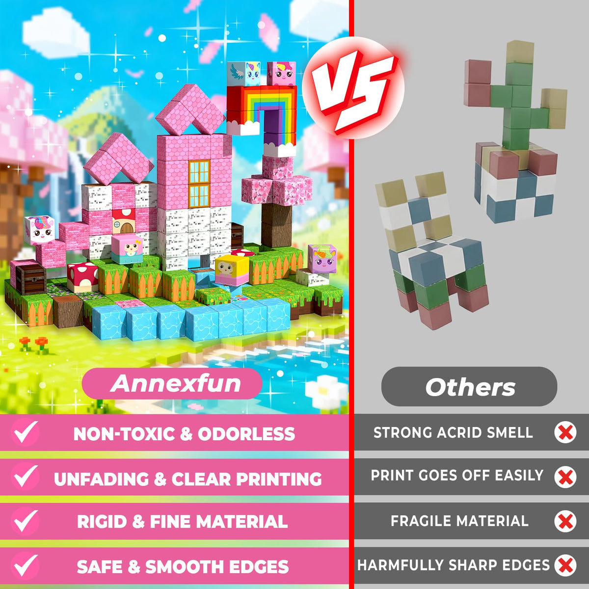 Annexfun mushroom house pieces enhance storytelling and cooperative play