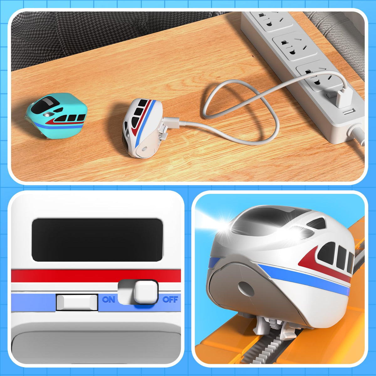 Annexfun train cars on loop, compatible with exclusive Annexfun layouts