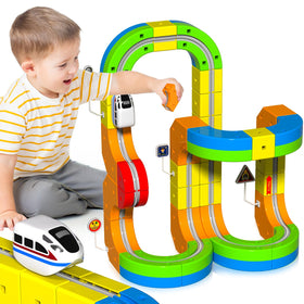 Annexfun STEM train toy supports hand eye coordination and problem solving on the go