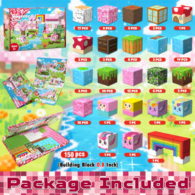 Annexfun unicorn blocks set with rainbow elements for imaginative play