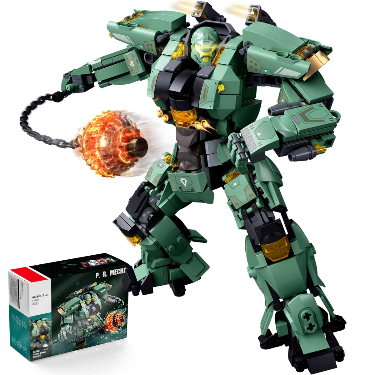 Annihilation Ranger mech 542-pcs assembly for immersive build experience and display.