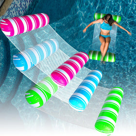 ANNIL blue/white hammock float for relaxing pool lounging