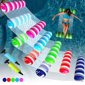 ANNIL blue-white water hammock float for relaxing in the pool