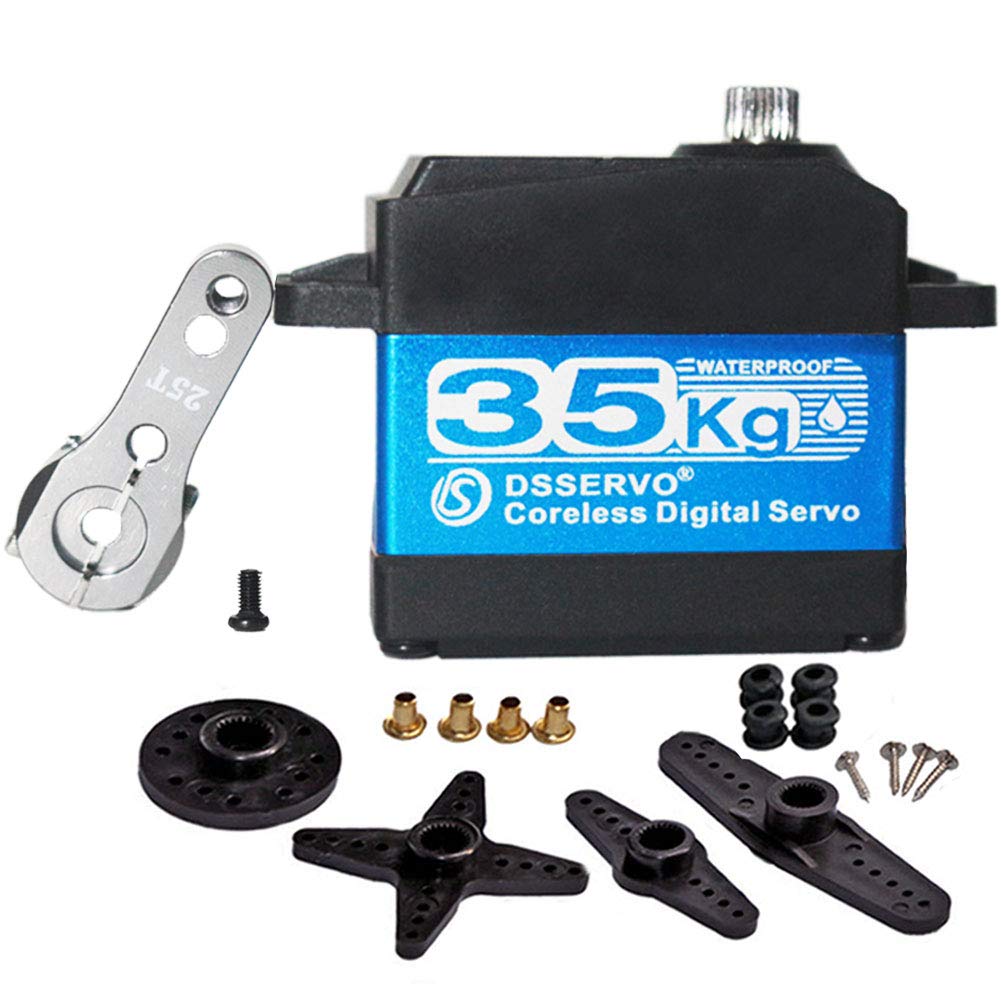 ANNIMOS ds3235sg 35kg servo for reliable steering in 1/8 scale RC cars under wet conditions.