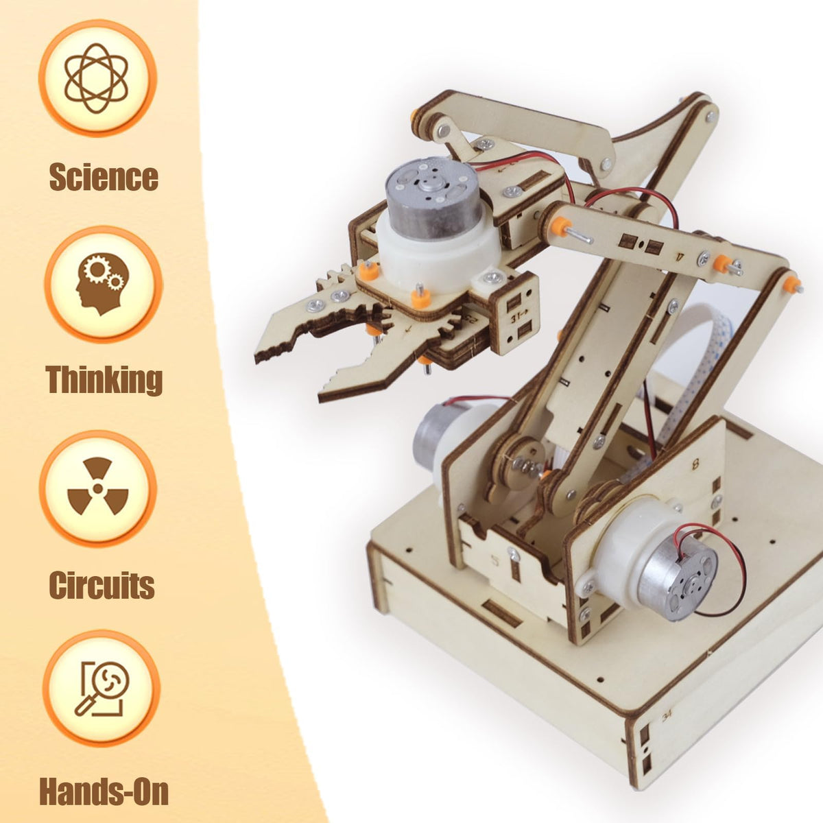 ANNISOKA robot arm kit electronic components close-up for STEM