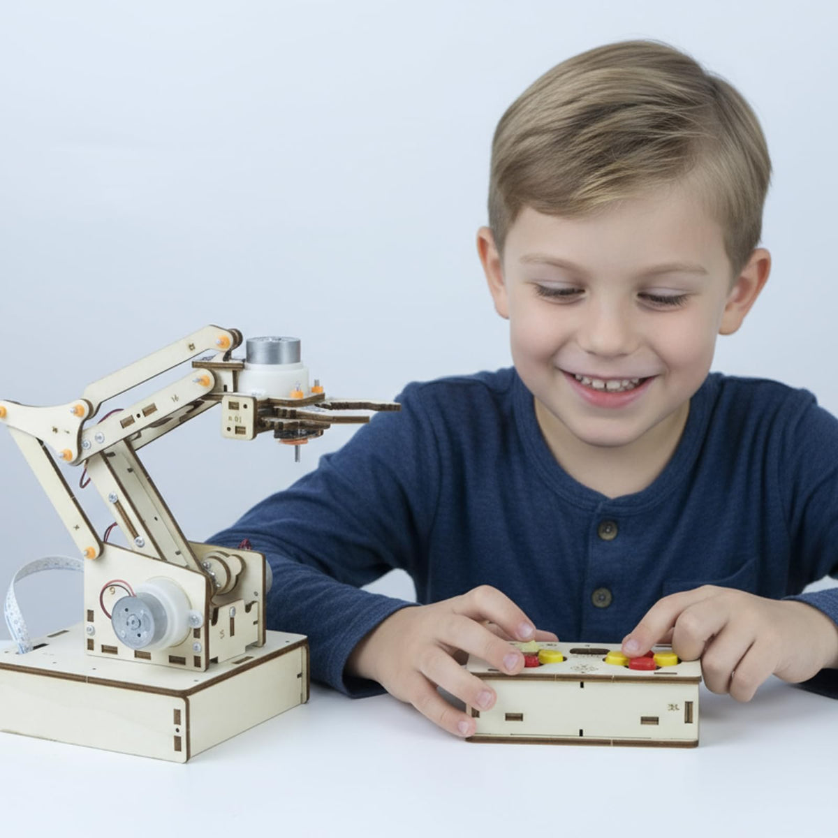 ANNISOKA robot arm kit wooden pieces detail for problem-solving